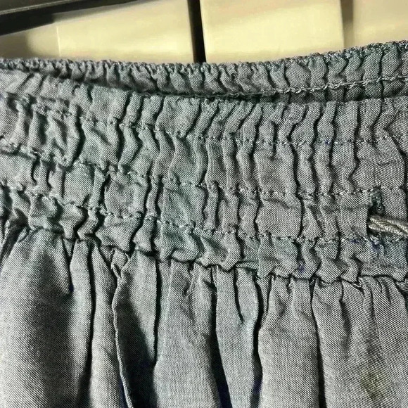J. Crew Zafrina Pull On Chambray Cotton Embroidered Skirt Size Small - Picture 3 of 7